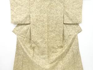 寺塔に草花模様織出し西陣お召着物